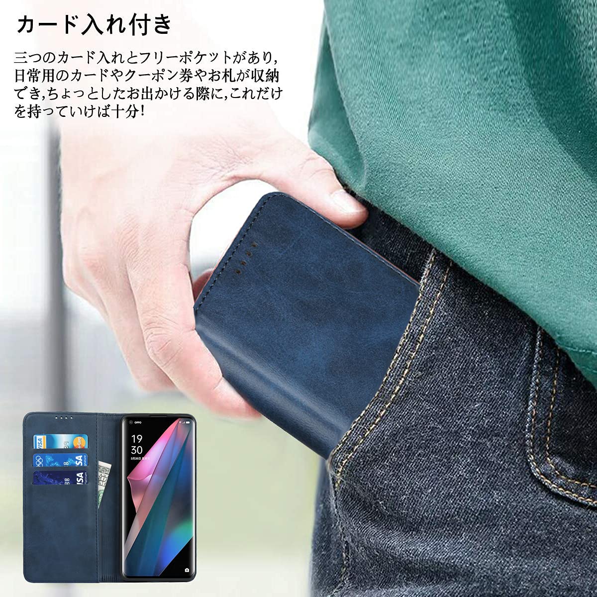 Amazon.co.jp: Oppo Reno5 A ケース 手帳型 Reno5A ケース ネノ 5A SIM